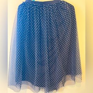 Black polkadot skirt